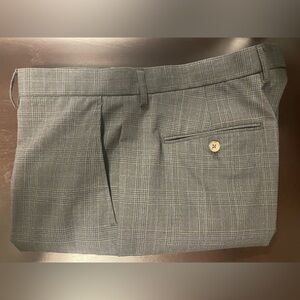 J Crew - Thompson Suit Pant - Charcoal with Blue & Grey Check - 34W 32L Slim Fit